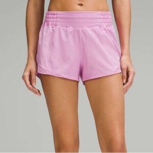 NWT Lululemon Hotty Hot HR Short Lined in Pink size 14 Running Workout